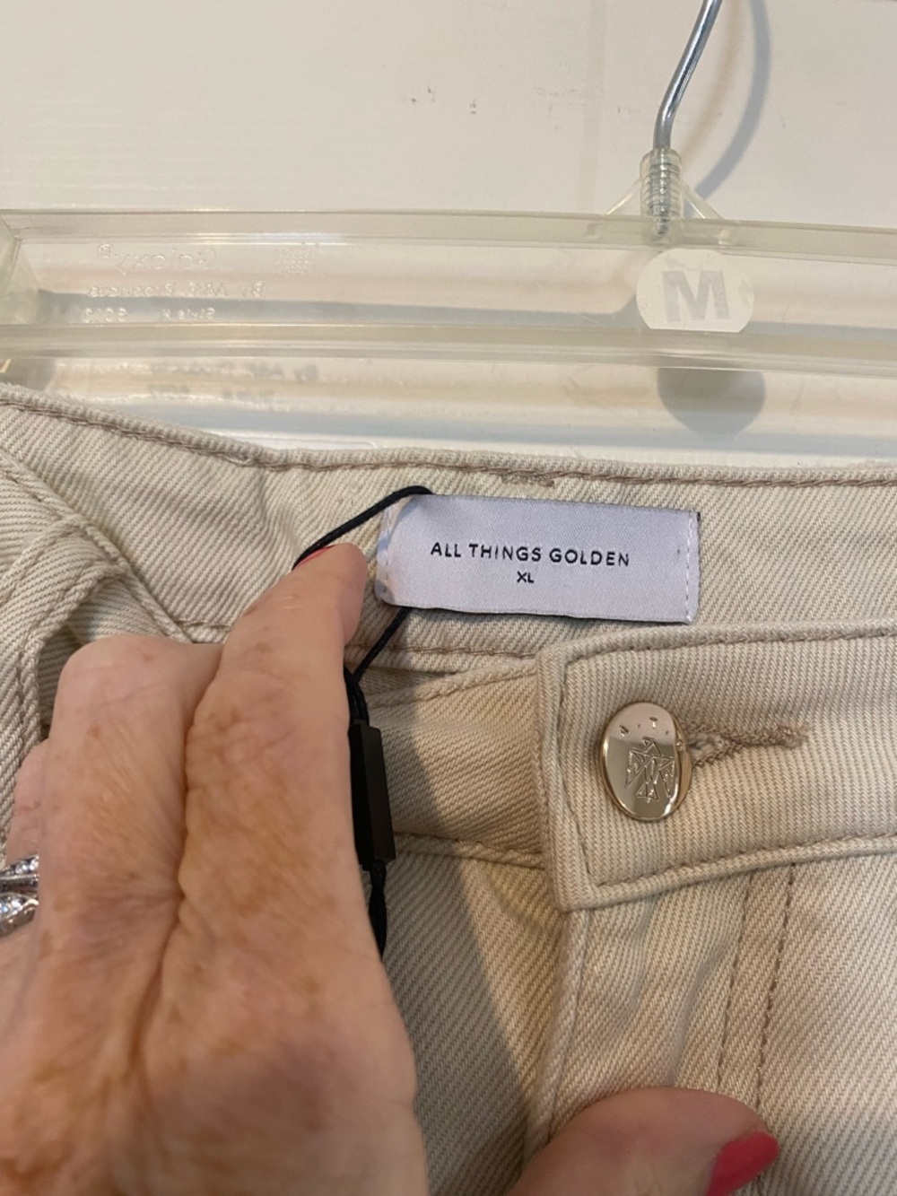 All Things Golden THE HIGH RISE DENIM STRAIGHT LEG JEAN XL NWT $170 - Picture 4 of 9